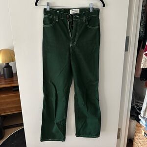 Reformation Emerald high rise Green Jeans Size 23